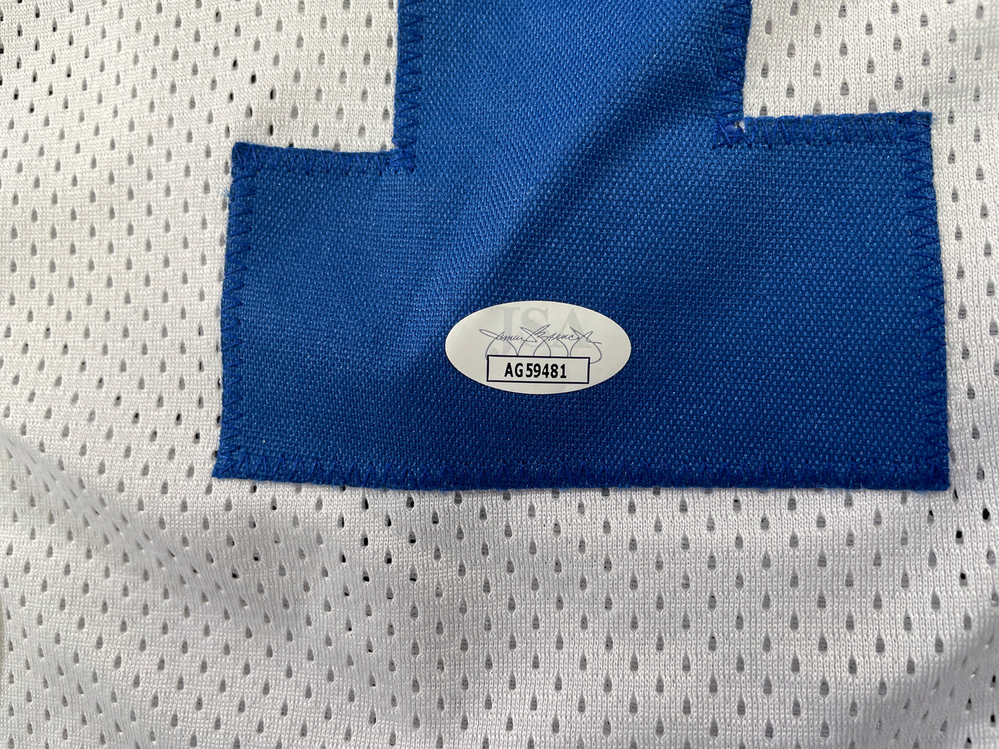 JAY NOVACEK DALLAS COWBOYS SIGNED HOME JERSEY w/INSC Wyoming JSA