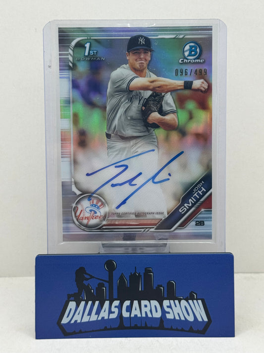 2019 Bowman Chrome #CDA-JS Josh Smith 1st Bowman Refractor Autograph /499