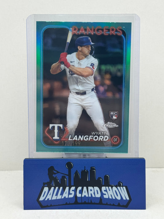 2024 Topps Chrome #122 Wyatt Langford Aqua Rookie RC /199