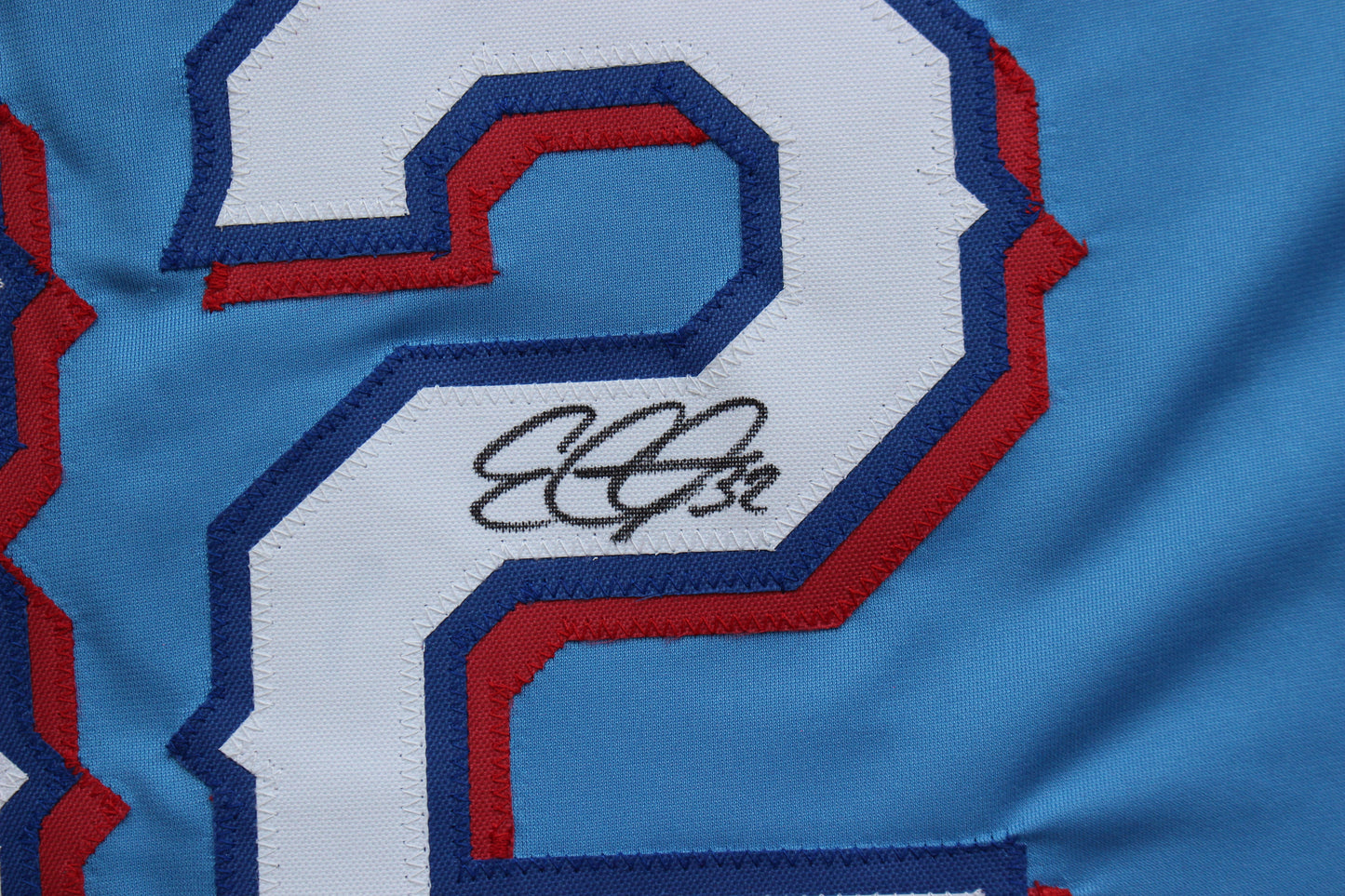 EVAN CARTER TEXAS RANGERS SIGNED ALT LIGHT BLUE JERSET BAS COA