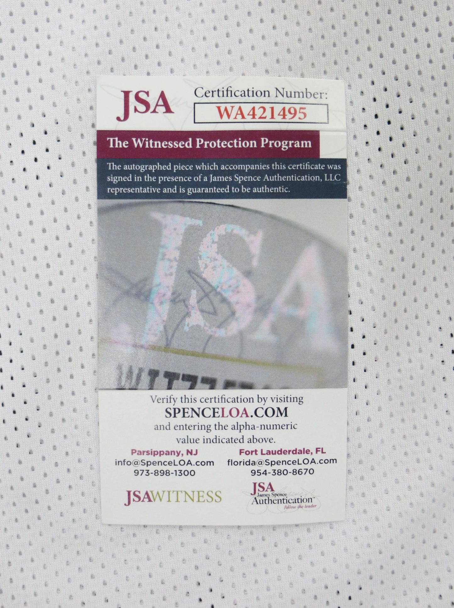 DOMINIQUE WILKINS ATLANTA HAWKS SIGNED JERSEY JSA COA