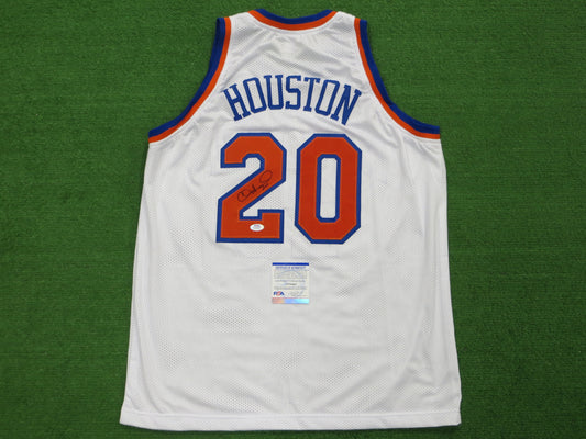 ALLAN HOUSTON NEW YORK KNICKS SIGNED JERSEY PSA COA