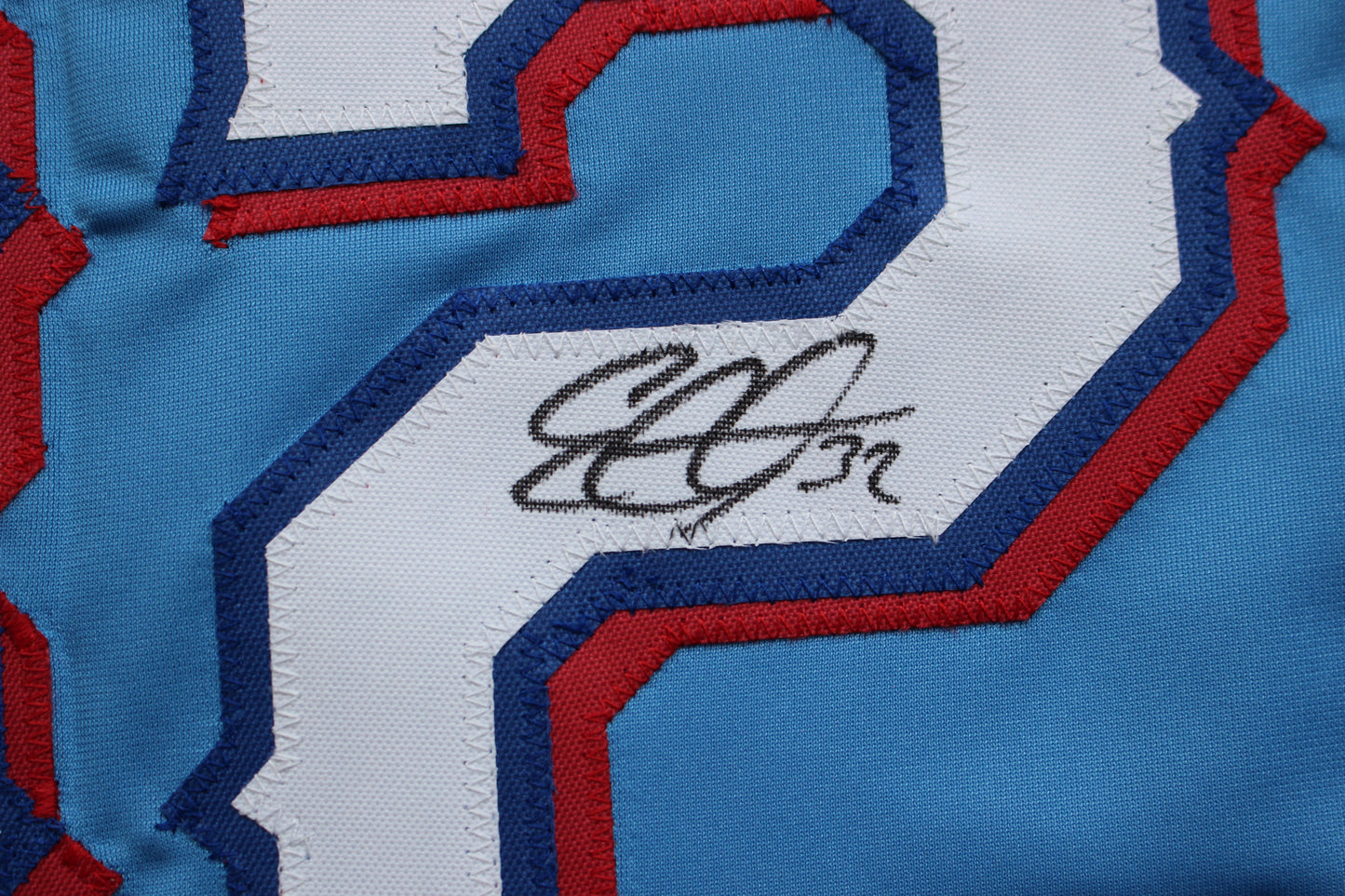 EVAN CARTER TEXAS RANGERS SIGNED ALT LIGHT BLUE JERSET BAS COA