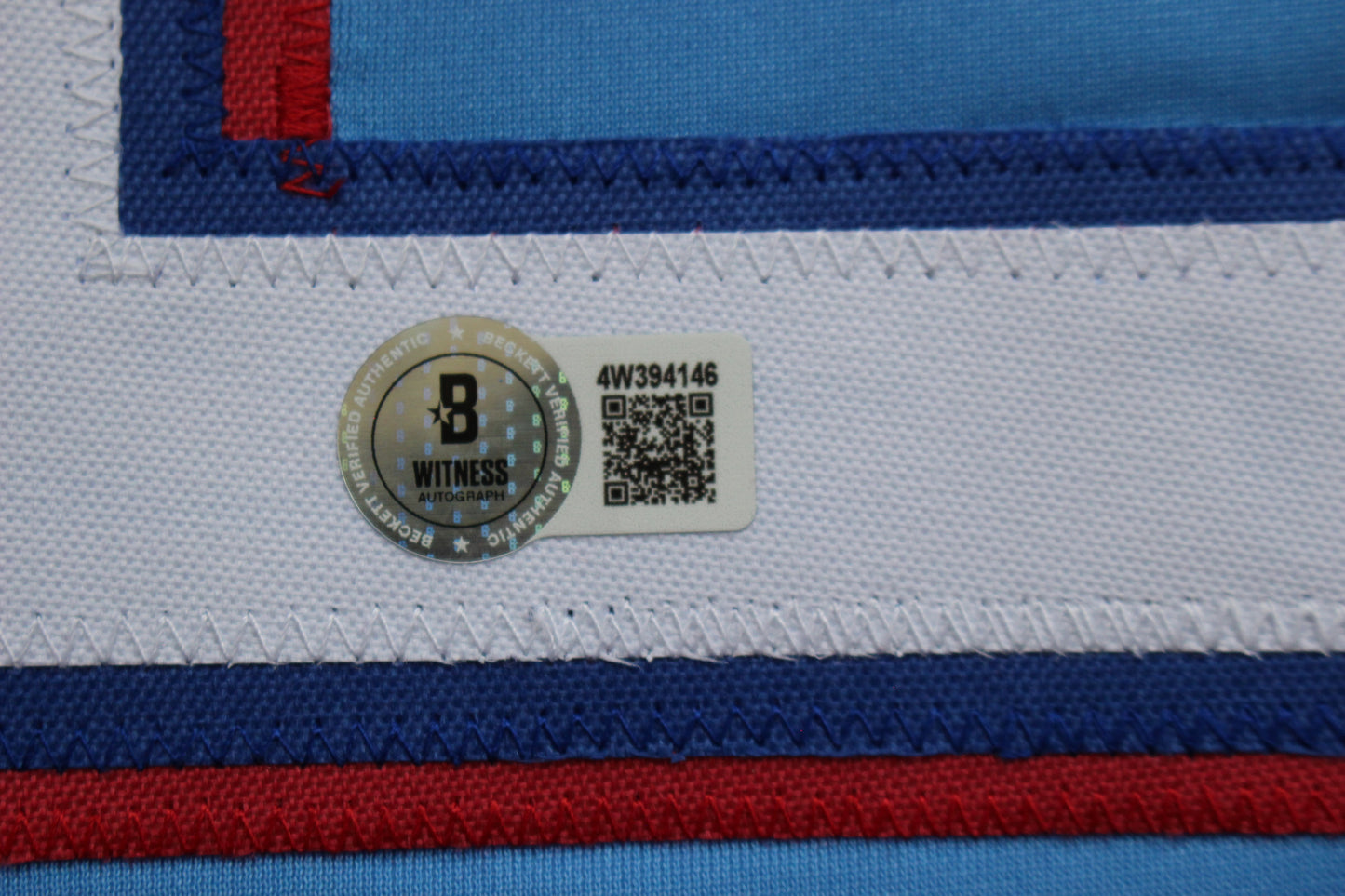 EVAN CARTER TEXAS RANGERS SIGNED ALT LIGHT BLUE JERSET BAS COA