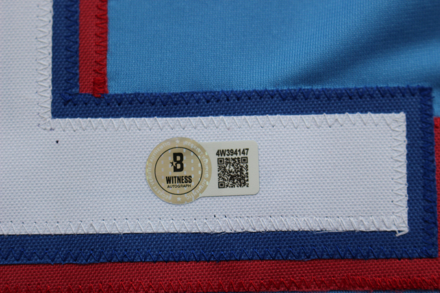 EVAN CARTER TEXAS RANGERS SIGNED ALT LIGHT BLUE JERSET BAS COA