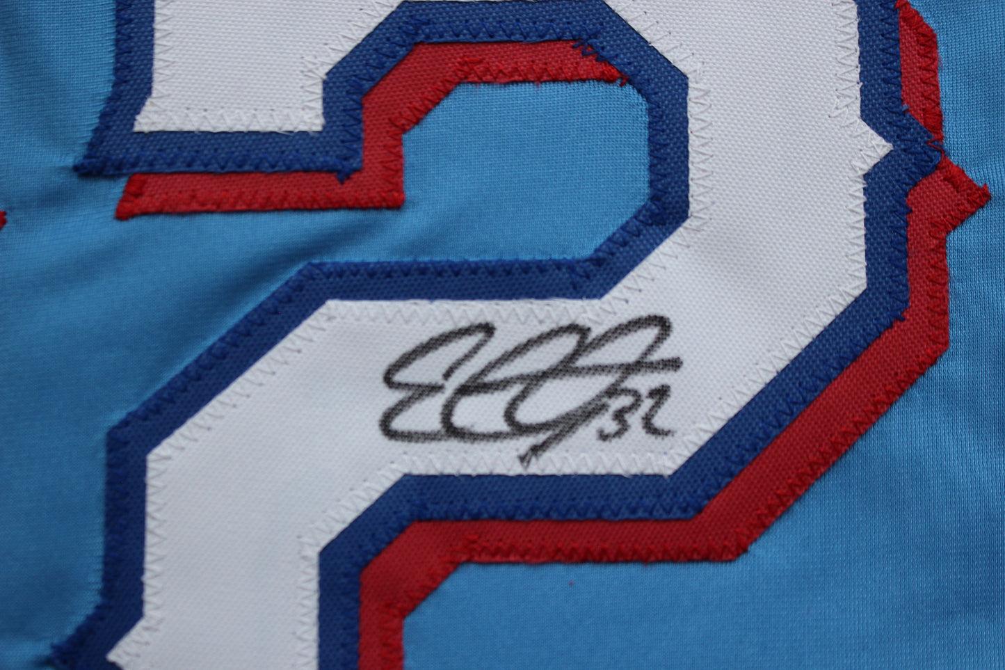 EVAN CARTER TEXAS RANGERS SIGNED ALT LIGHT BLUE JERSET BAS COA