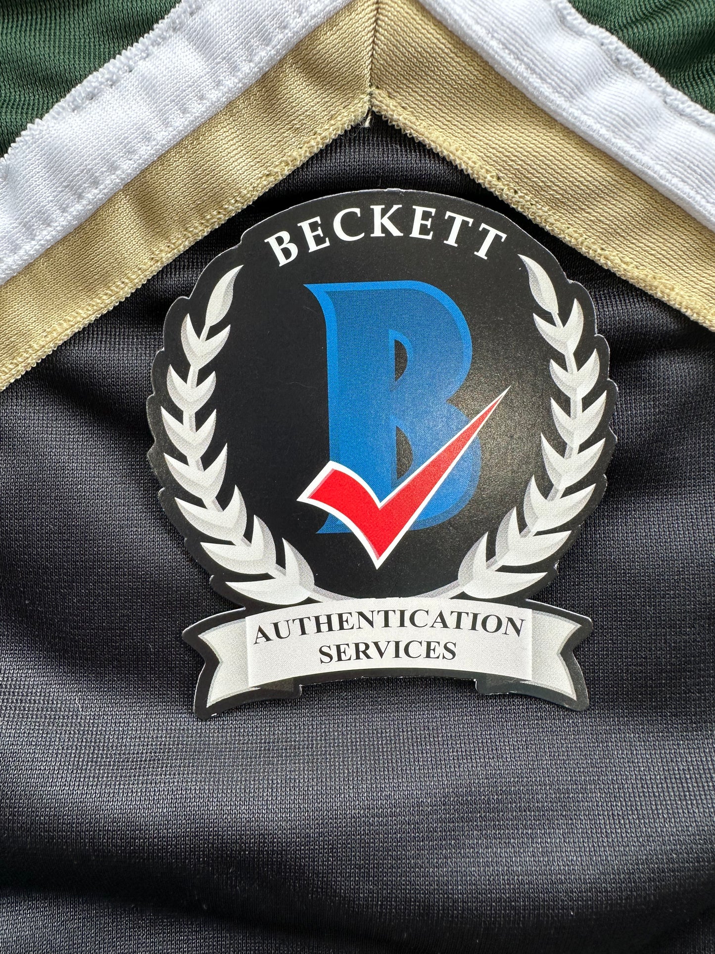 BRETT HULL SIGNED GREEN HOCKEY JERSEY Dallas Stars BAS