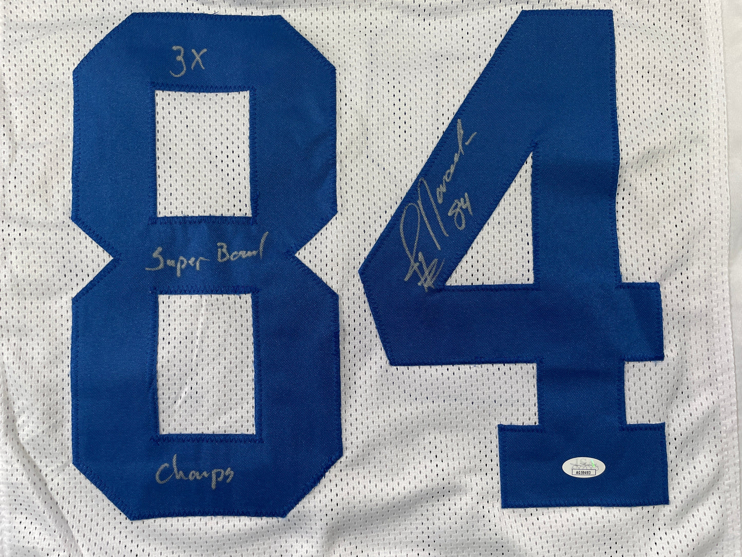 JAY NOVACEK DALLAS COWBOYS SIGNED HOME JERSEY w/INSC Wyoming JSA