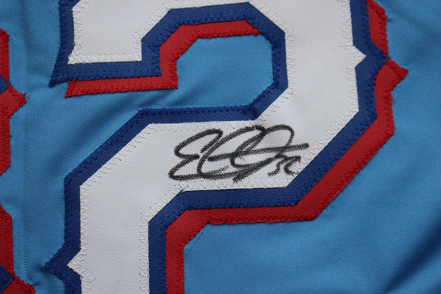 EVAN CARTER TEXAS RANGERS SIGNED ALT LIGHT BLUE JERSET BAS COA