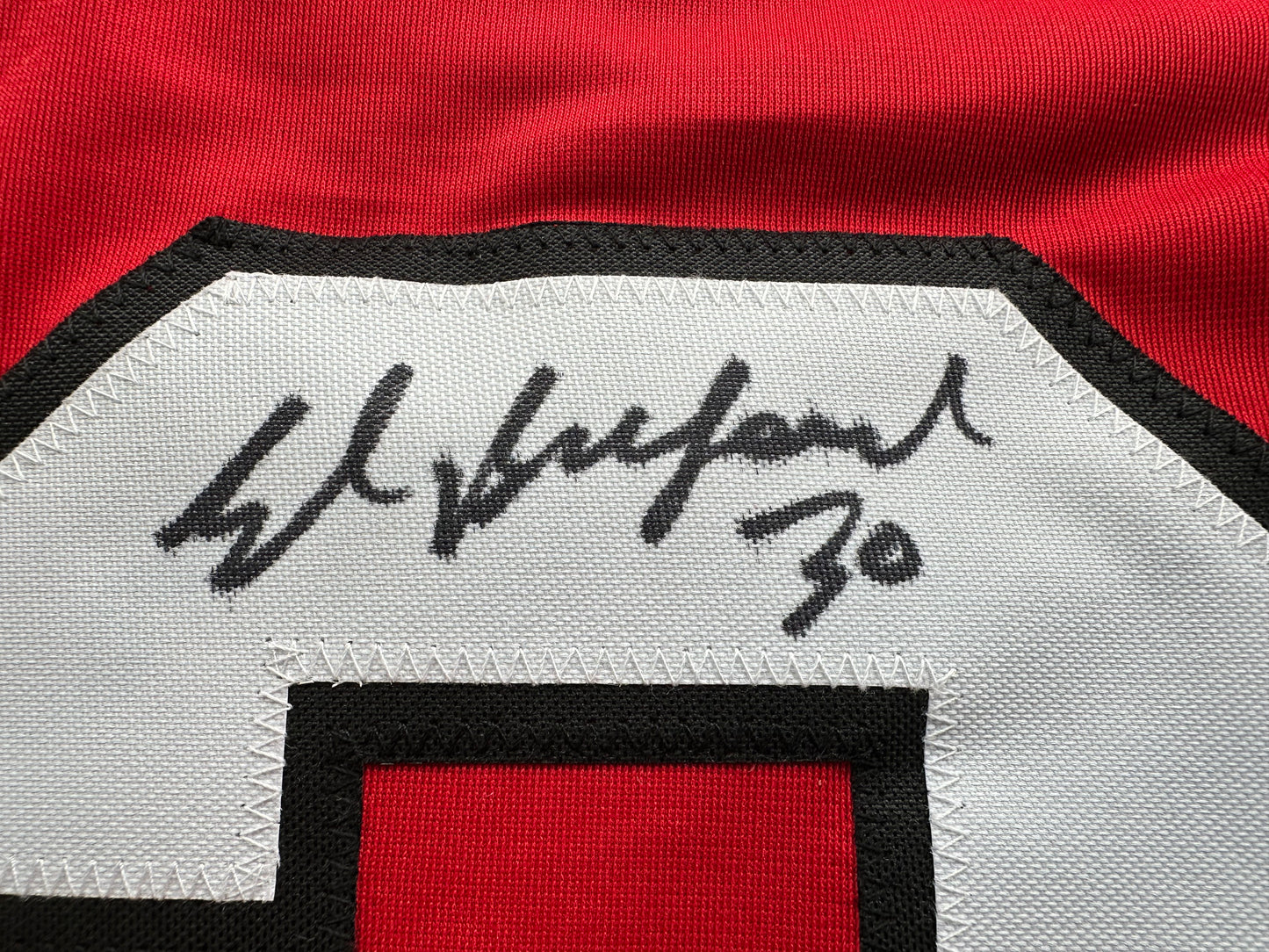 ED BELFOUR SIGNED RED Chicago Black Hawks Jersey BAS