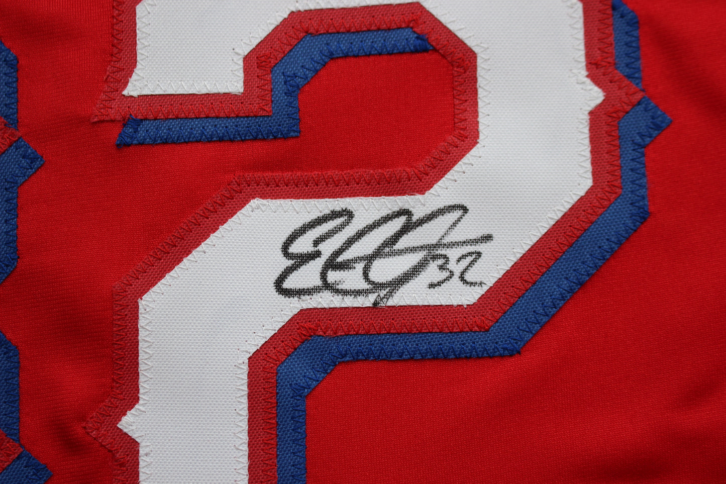 EVAN CARTER TEXAS RANGERS SIGNED RED JERSEY BAS COA