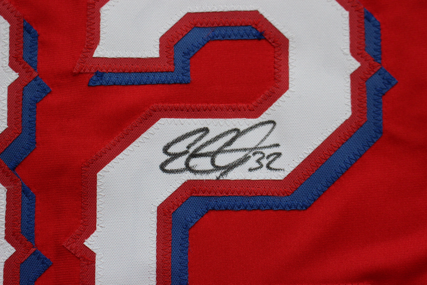 EVAN CARTER TEXAS RANGERS SIGNED RED JERSEY BAS COA