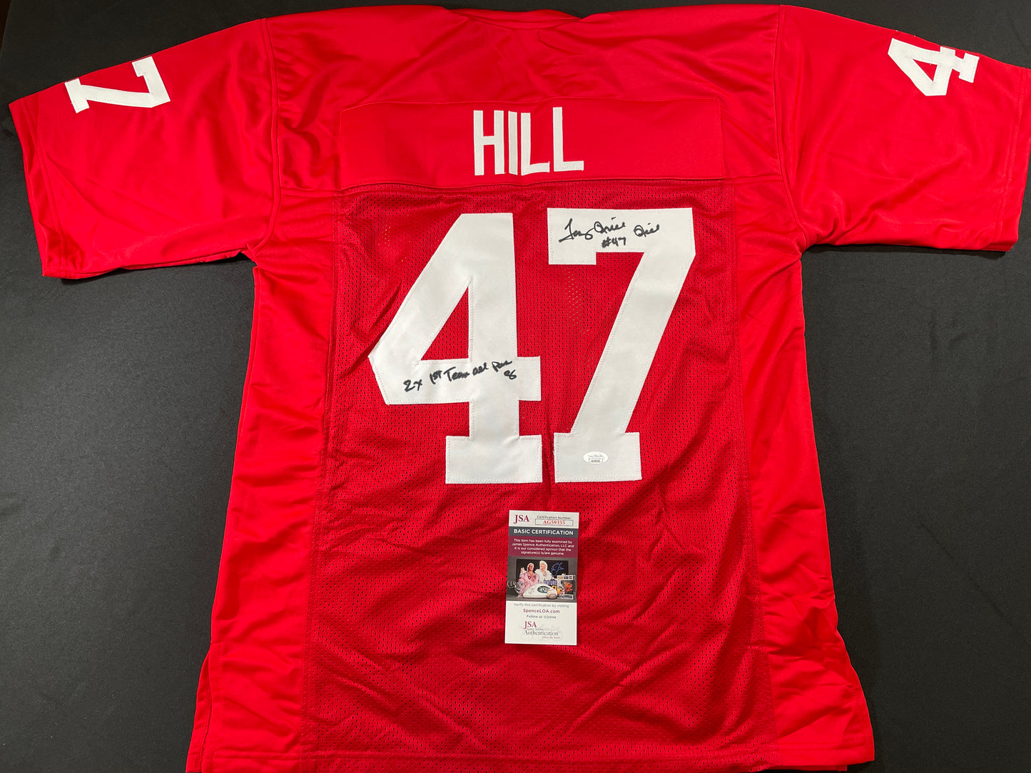 TONY HILL STANFORD CARDINAL SIGNED JERSEY Cowboys w/2x1stTeamAllPac8 JSA