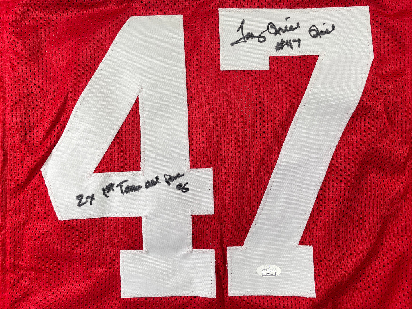 TONY HILL STANFORD CARDINAL SIGNED JERSEY Cowboys w/2x1stTeamAllPac8 JSA