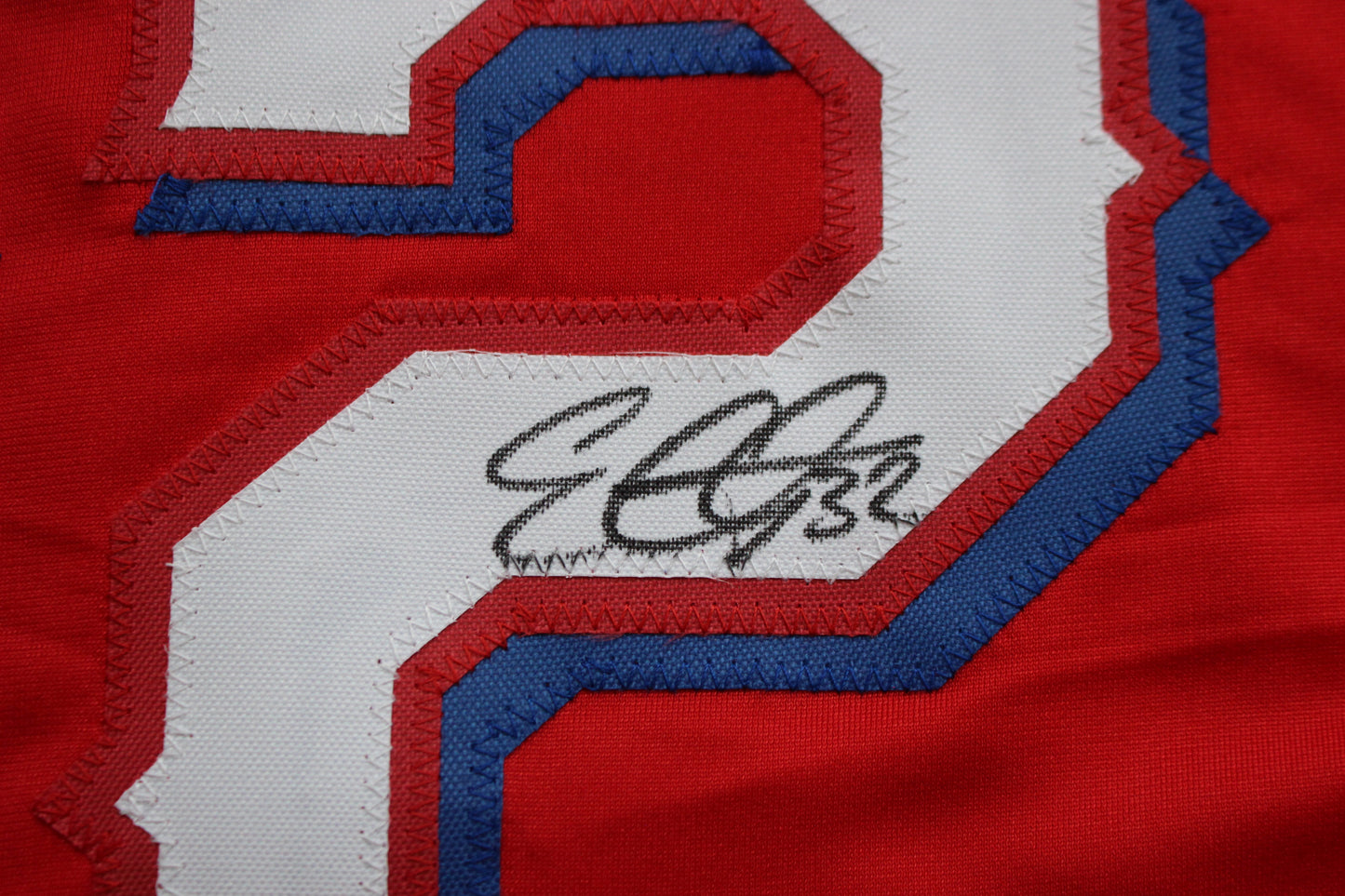 EVAN CARTER TEXAS RANGERS SIGNED RED JERSEY BAS COA
