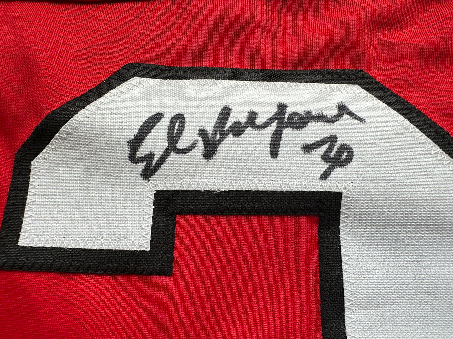 ED BELFOUR SIGNED RED Chicago Black Hawks Jersey BAS