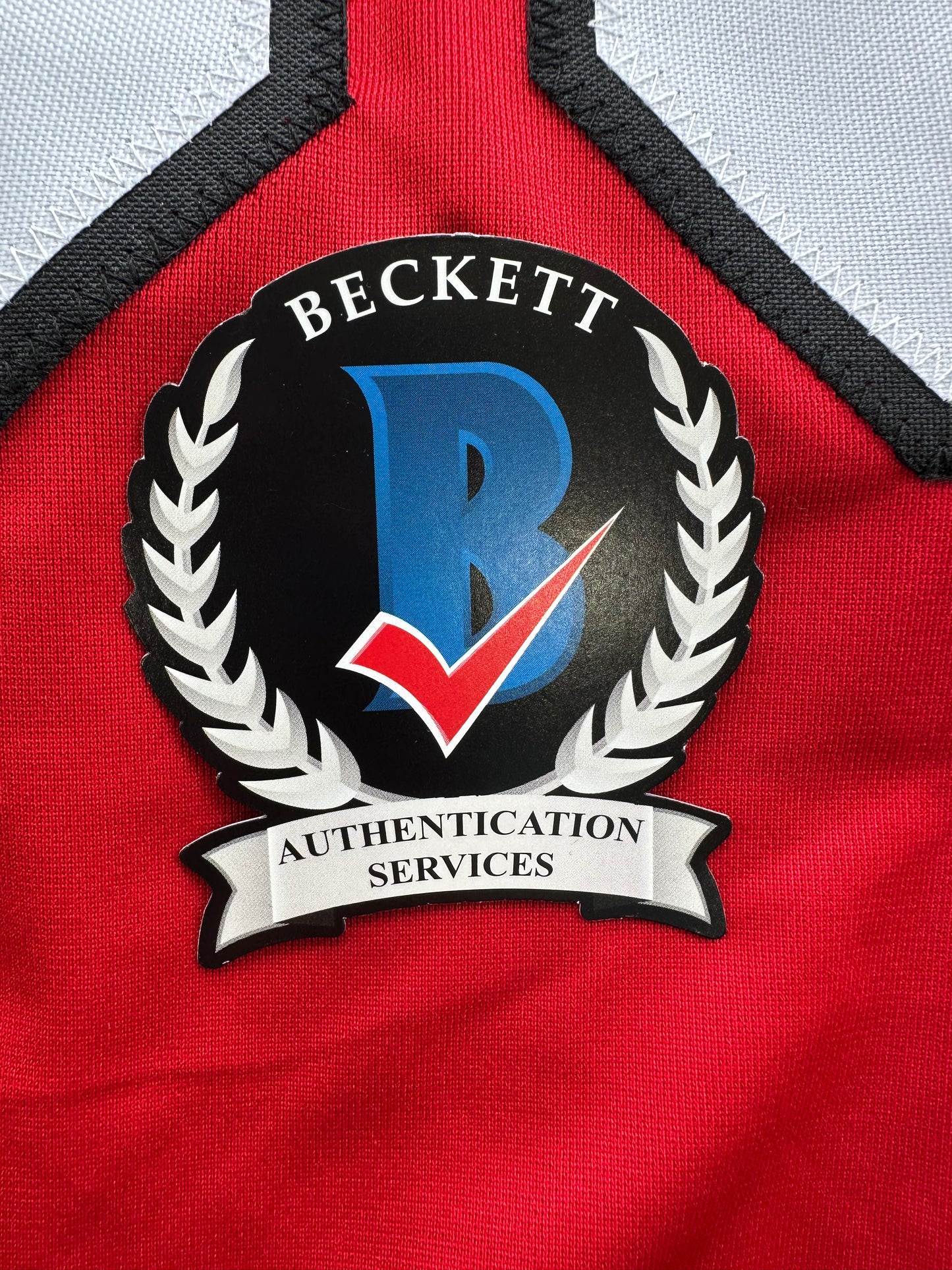 ED BELFOUR SIGNED RED Chicago Black Hawks Jersey BAS