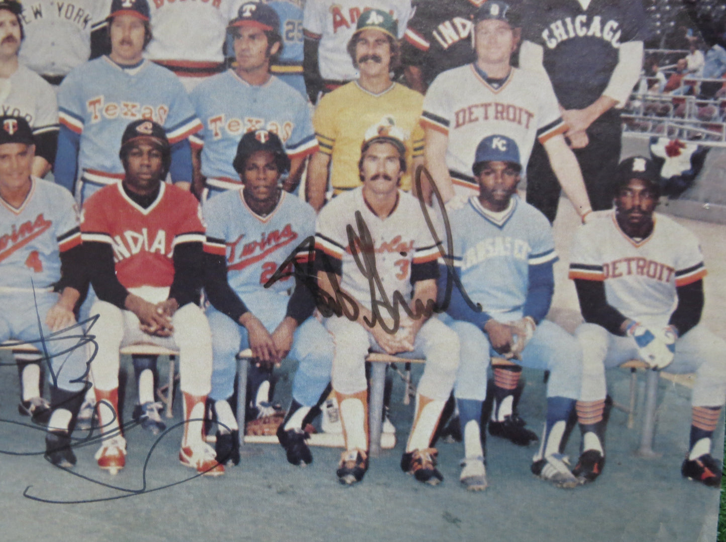 GEORGE BRETT BOBBY GRICH SIGNED ROYALS ORIOLES 1976 AL All-Star Team JSA COA