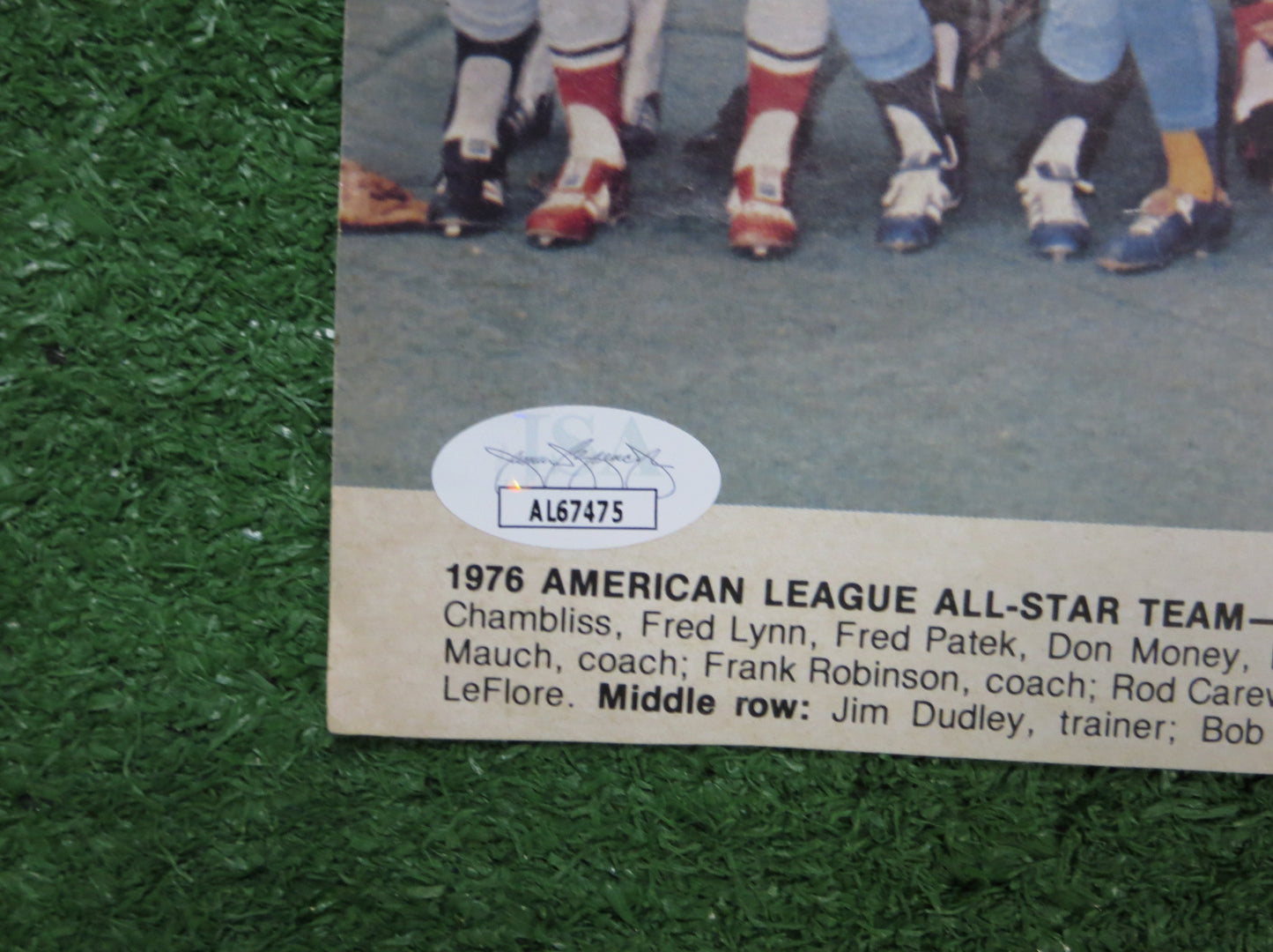 GEORGE BRETT BOBBY GRICH SIGNED ROYALS ORIOLES 1976 AL All-Star Team JSA COA