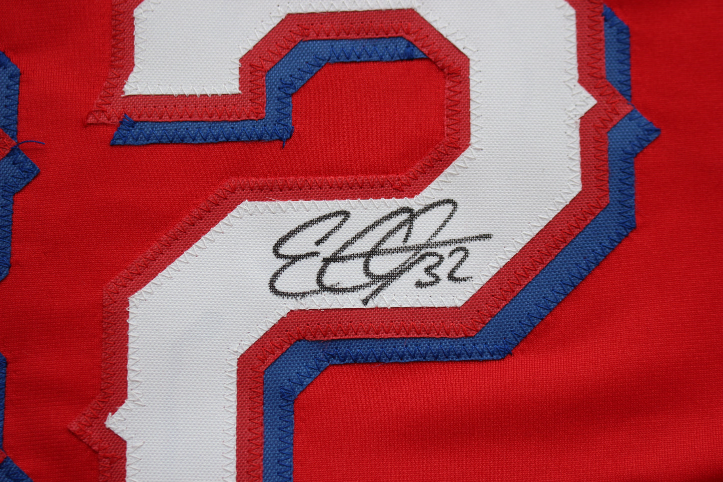 EVAN CARTER TEXAS RANGERS SIGNED RED JERSEY BAS COA