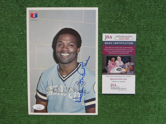 HAL McRAE KANSAS CITY ROYALS SIGNED PHOTO JSA COA