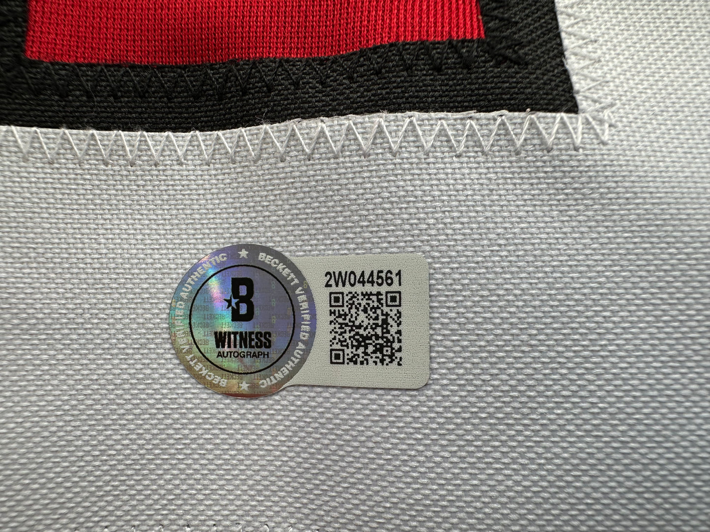 ED BELFOUR SIGNED RED Chicago Black Hawks Jersey BAS