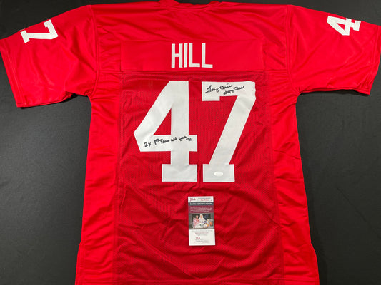 TONY HILL STANFORD CARDINAL SIGNED JERSEY Cowboys w/2x1stTeamAllPac8 JSA