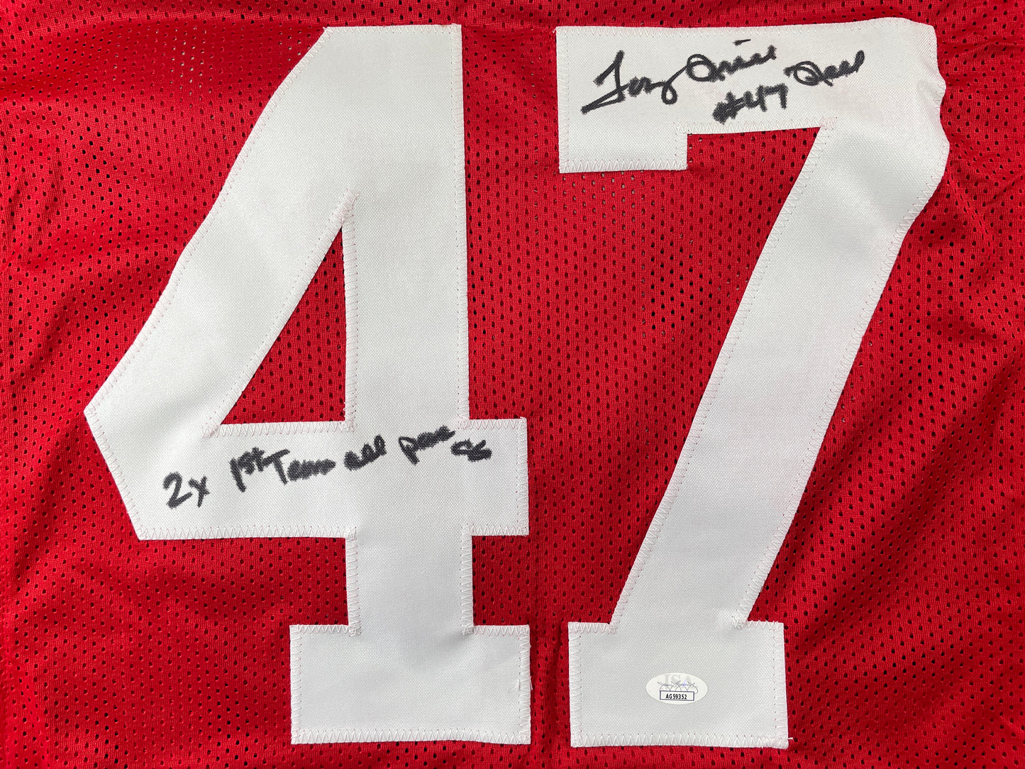 TONY HILL STANFORD CARDINAL SIGNED JERSEY Cowboys w/2x1stTeamAllPac8 JSA