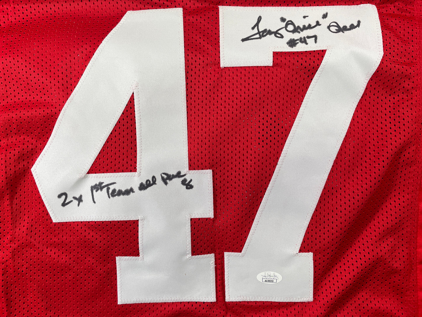 TONY HILL STANFORD CARDINAL SIGNED JERSEY Cowboys w/2x1stTeamAllPac8 JSA