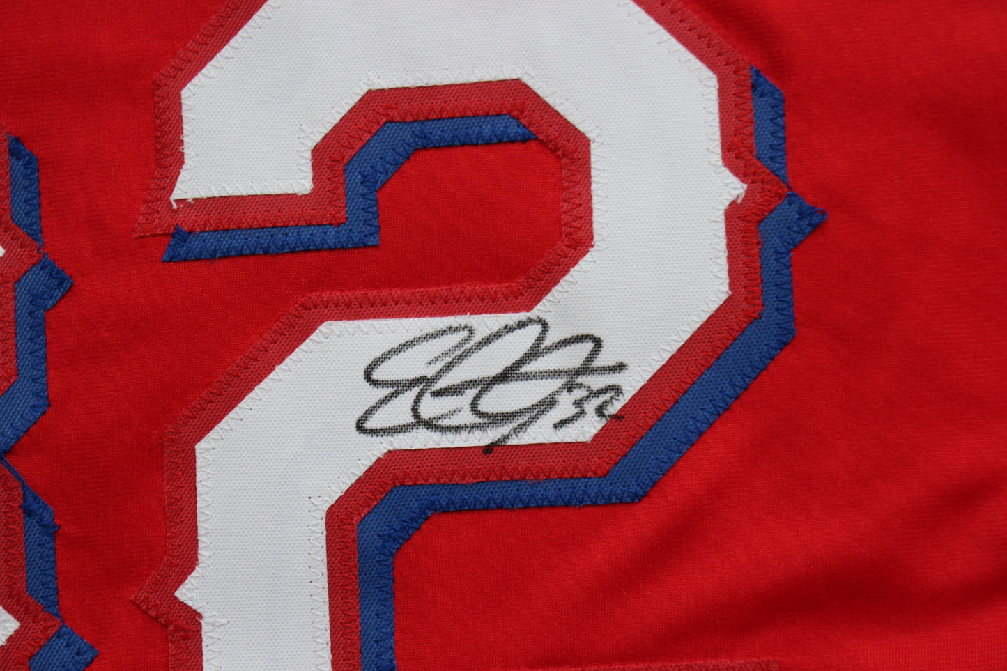 EVAN CARTER TEXAS RANGERS SIGNED RED JERSEY BAS COA