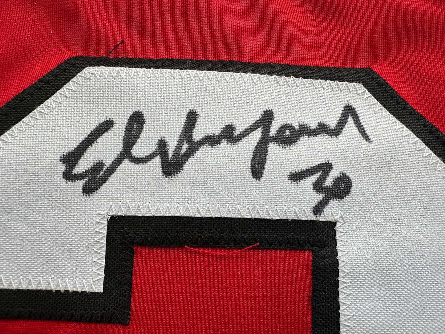 ED BELFOUR SIGNED RED Chicago Black Hawks Jersey BAS