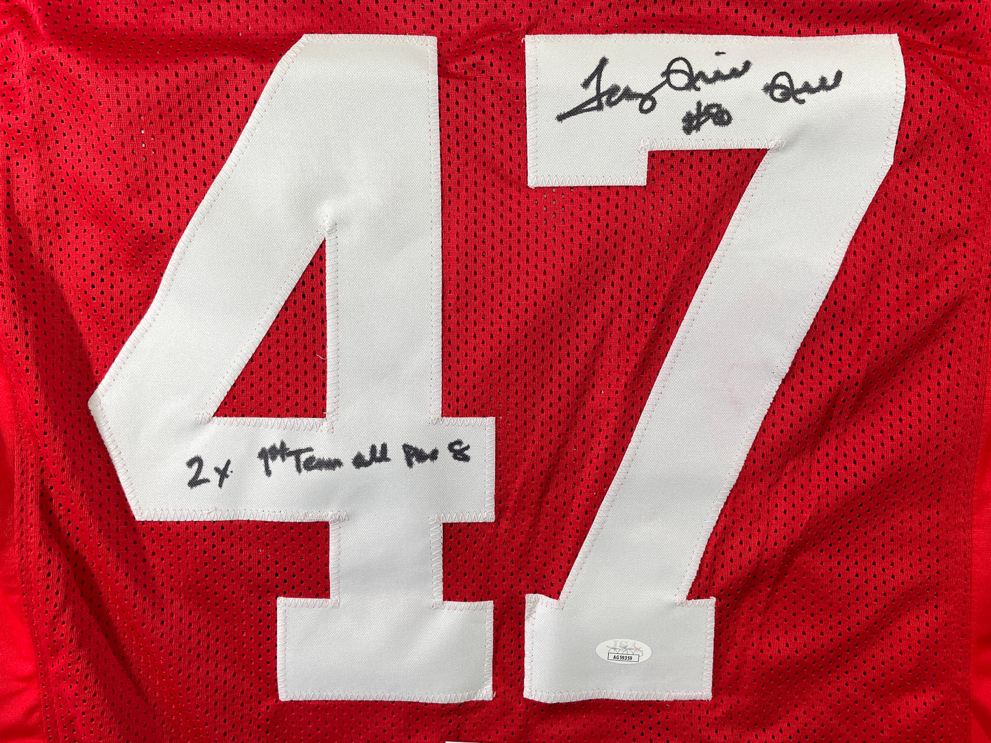 TONY HILL STANFORD CARDINAL SIGNED JERSEY Cowboys w/2x1stTeamAllPac8 JSA