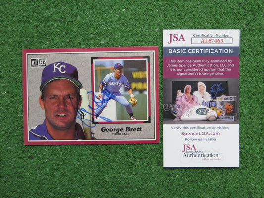 GEORGE BRETT SIGNED 1983 DONRUSS JUMBO CARD Kansas City Royals JSA COA