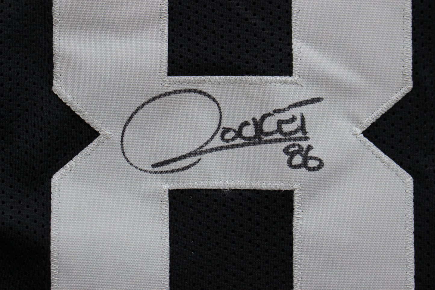 ROCKET ISMAIL RAIDERS SIGNED BLACK JERSEY w/JUST WIN BABY BAS COA