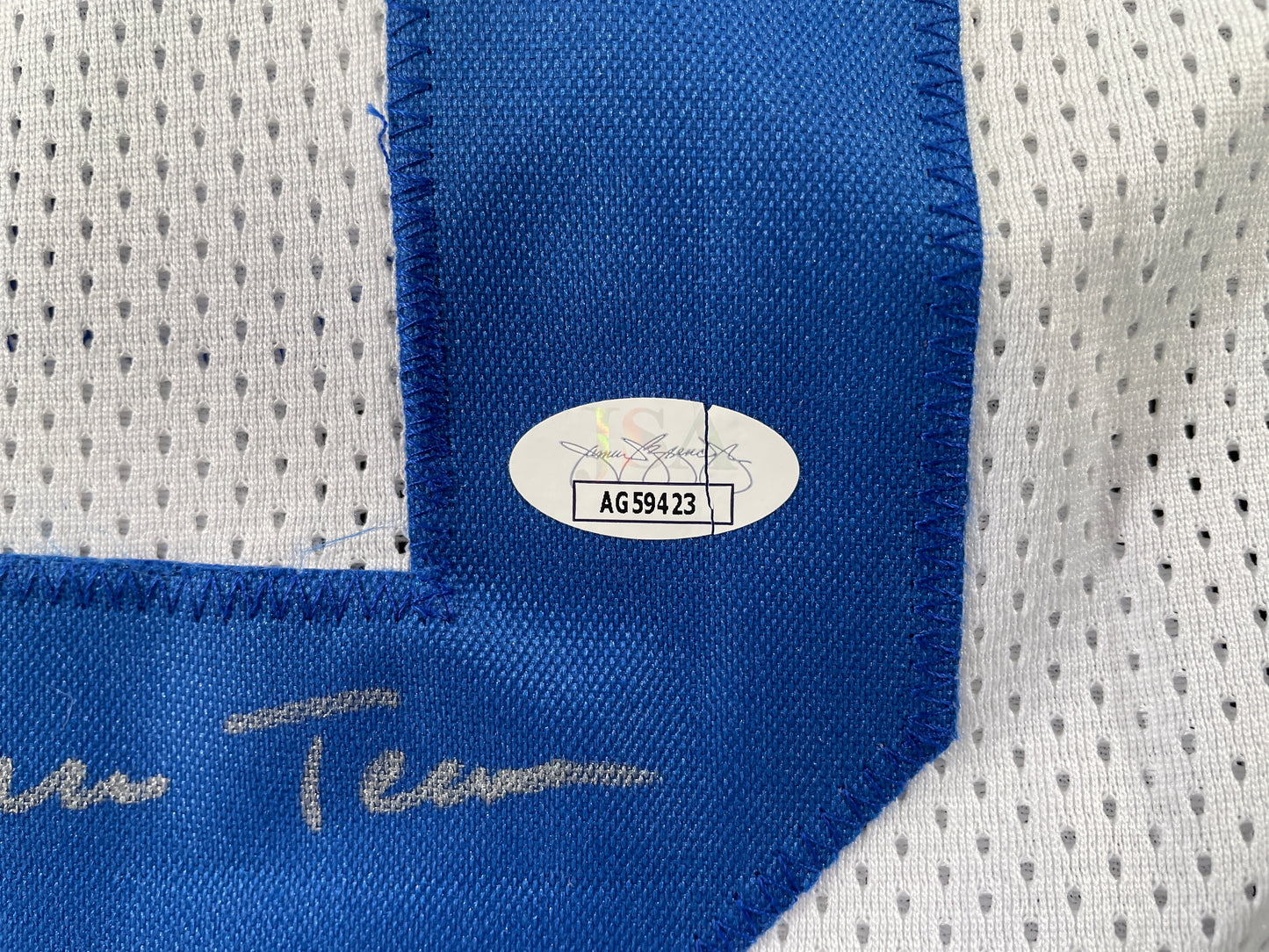 TONY HILL DALLAS COWBOYS SIGNED WHITE JERSEY w/SB Champ XII JSA COA