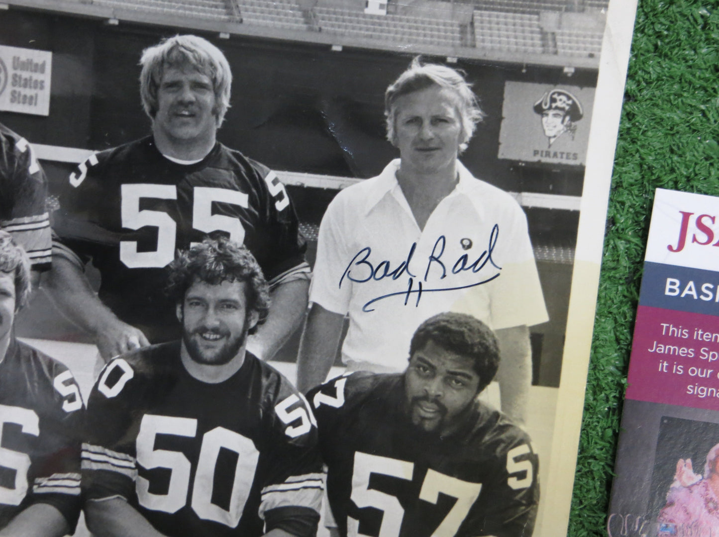 PITTSBURGH STEELERS The Labor Gang SIGNED PHOTO Mike Webster Clack Mullins JSA