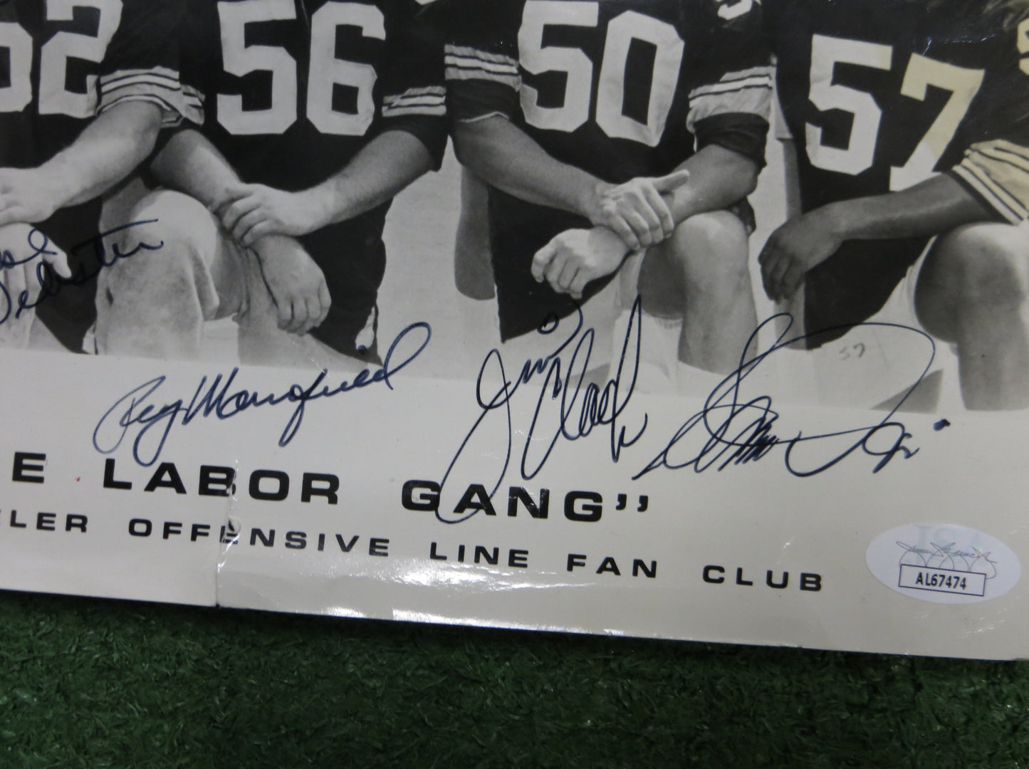 PITTSBURGH STEELERS The Labor Gang SIGNED PHOTO Mike Webster Clack Mullins JSA