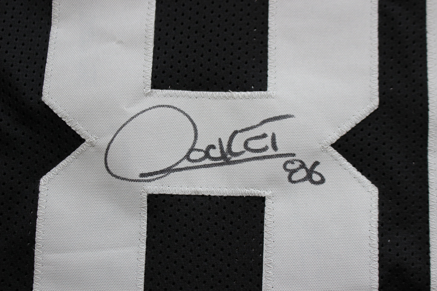 ROCKET ISMAIL RAIDERS SIGNED BLACK JERSEY w/JUST WIN BABY BAS COA