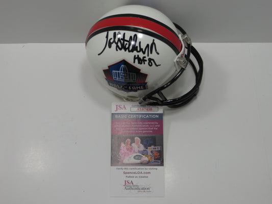 JOHN STALLWORTH PITTSBURGH STEELERS SIGNED NFL Hall of Fame MINI HELMET JSA