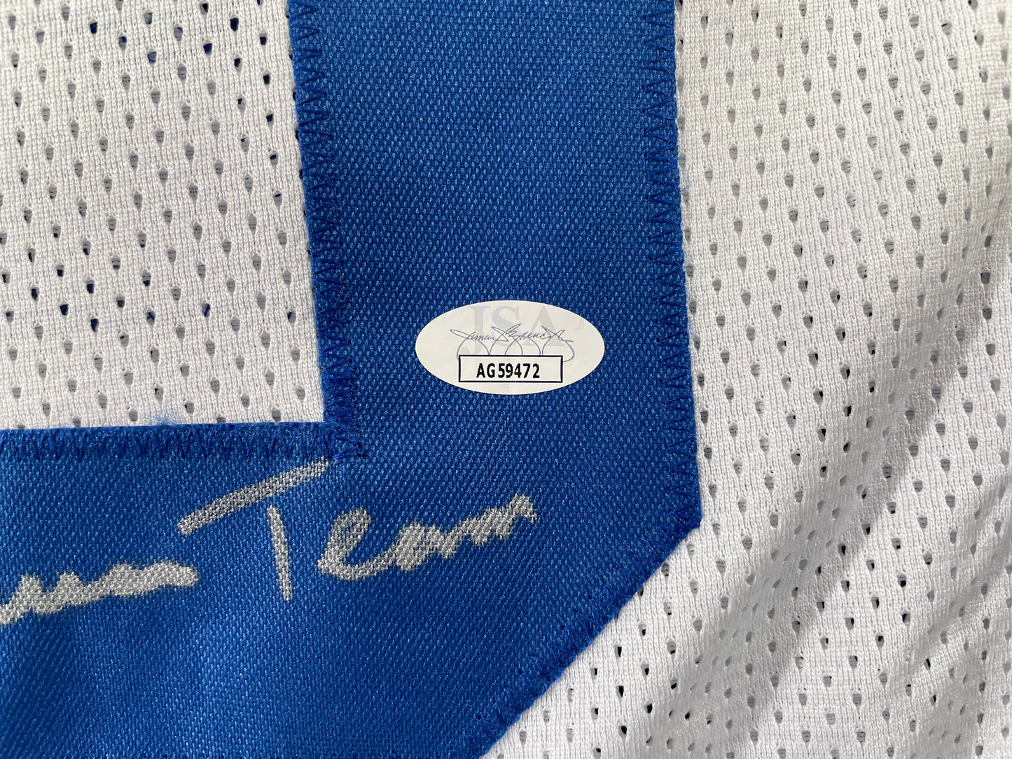 TONY HILL DALLAS COWBOYS SIGNED WHITE JERSEY w/SB Champ XII JSA COA