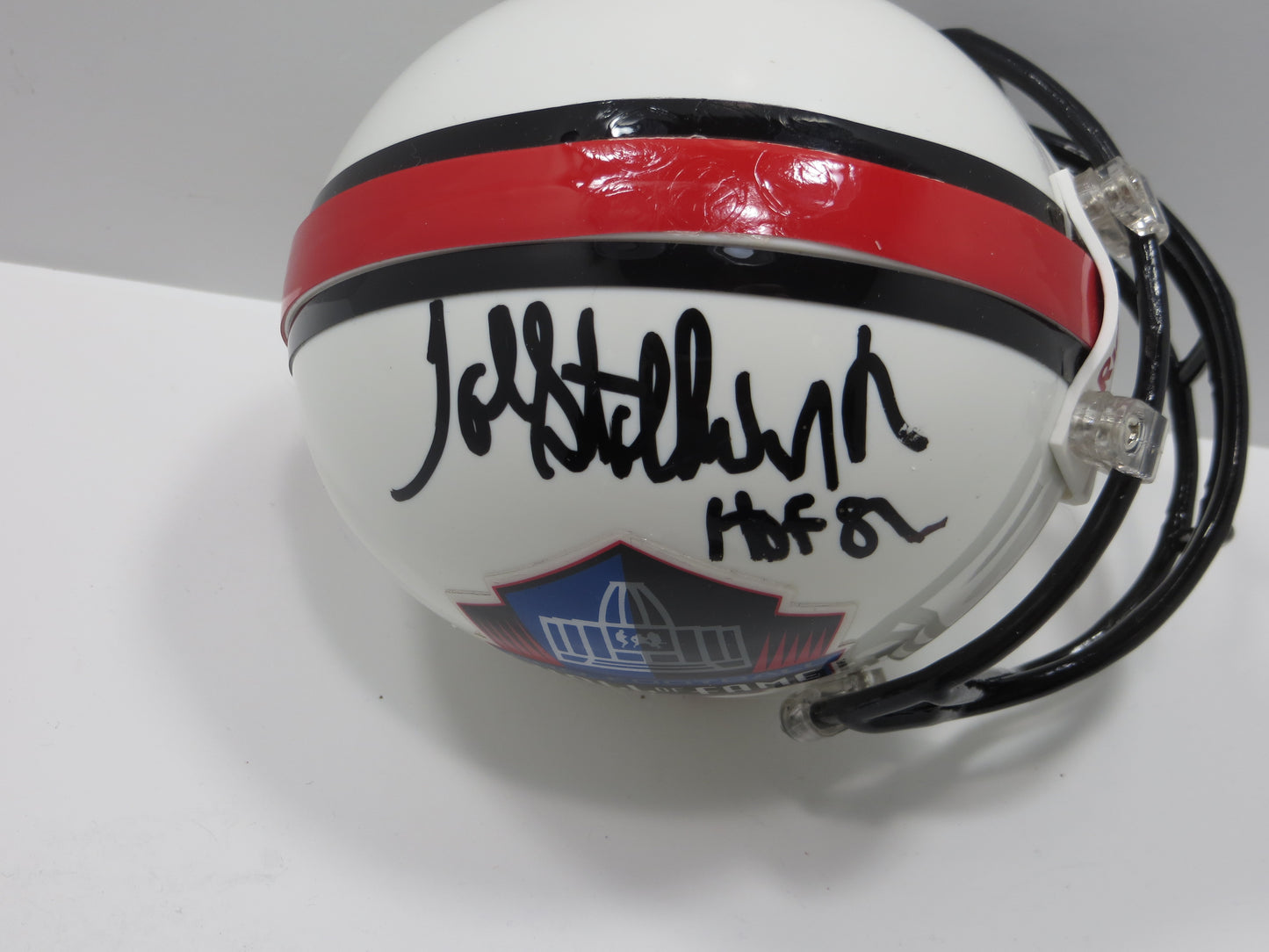 JOHN STALLWORTH PITTSBURGH STEELERS SIGNED NFL Hall of Fame MINI HELMET JSA