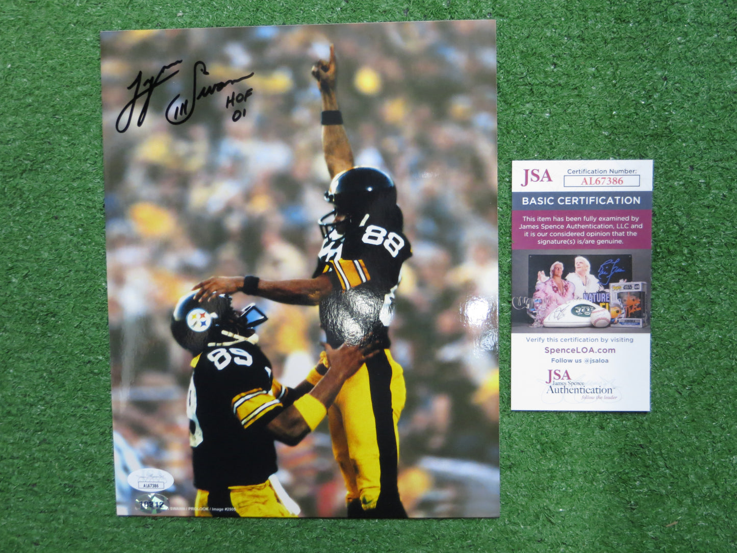 LYNN SWANN PITTSBURGH STEELERS SIGNED 8x10 PHOTO JSA COA