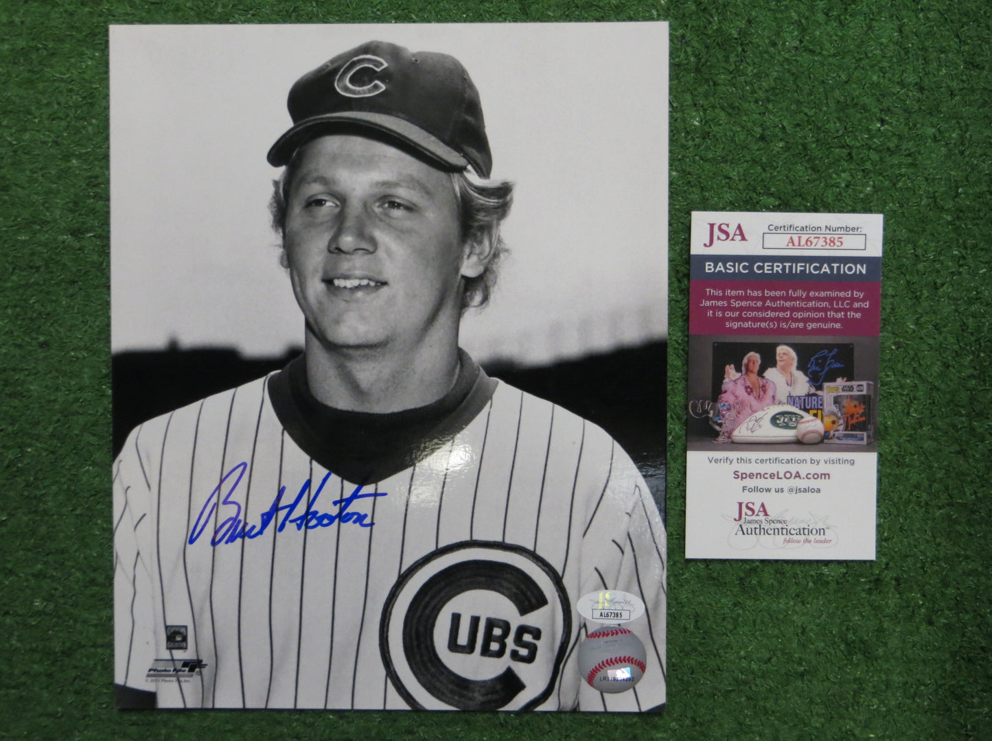 BURT HOOTON SIGNED CHICAGO CUBS 8x10 PHOTO JSA COA Dodgers Astros