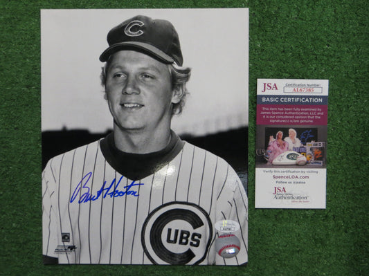 BURT HOOTON SIGNED CHICAGO CUBS 8x10 PHOTO JSA COA Dodgers Astros