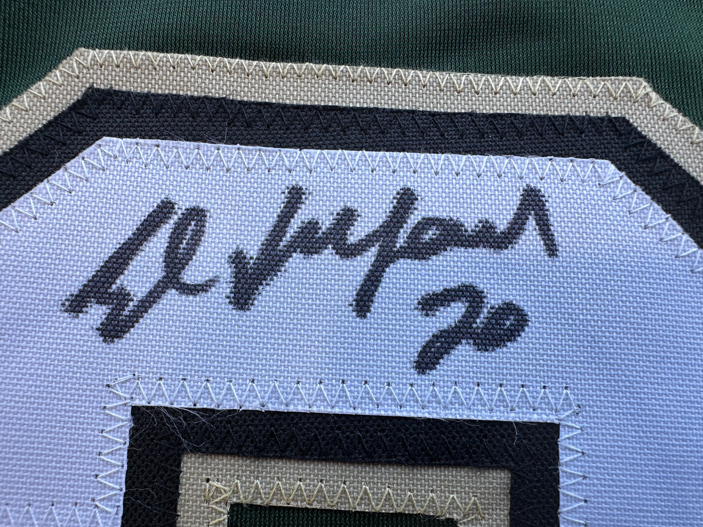 ED BELFOUR SIGNED GREEN HOCKEY JERSEY Dallas Stars BAS