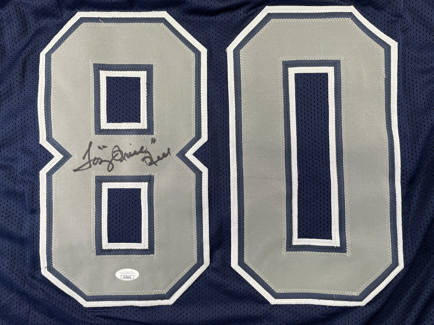 TONY HILL DALLAS COWBOYS SIGNED BLUE JERSEY size 3XL JSA COA