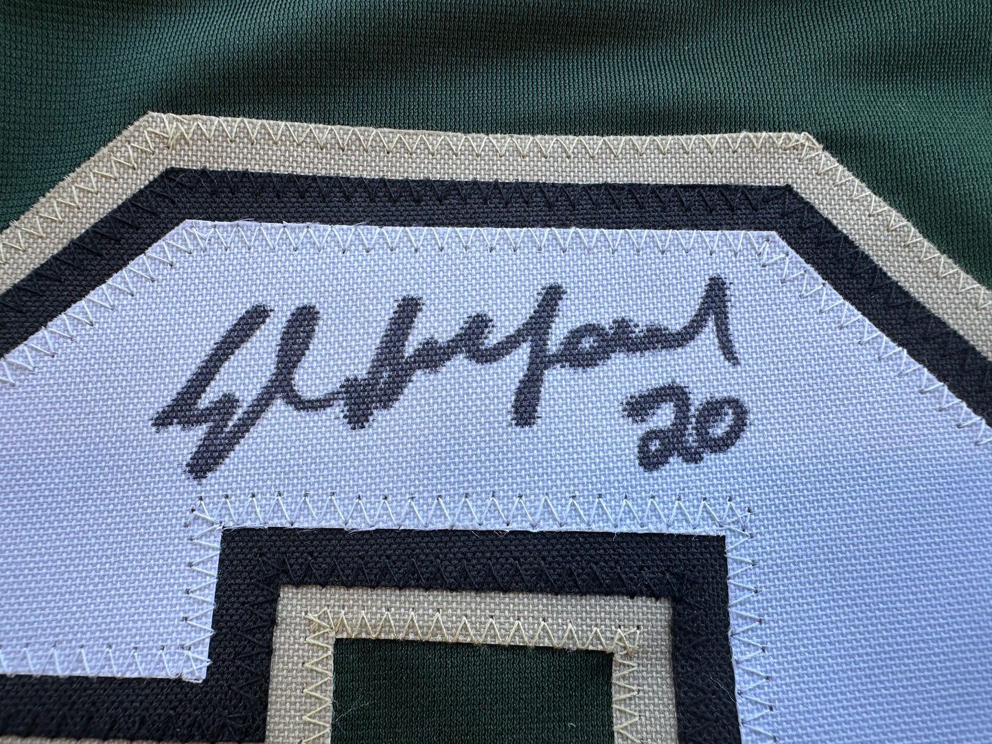 ED BELFOUR SIGNED GREEN HOCKEY JERSEY Dallas Stars BAS
