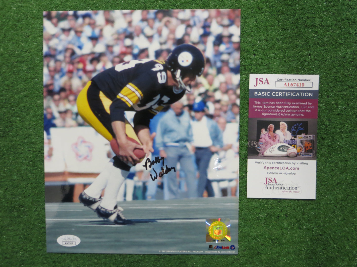 BOBBY WALDEN PITTSBURGH STEELERS SIGNED 8x10 PHOTO JSA COA