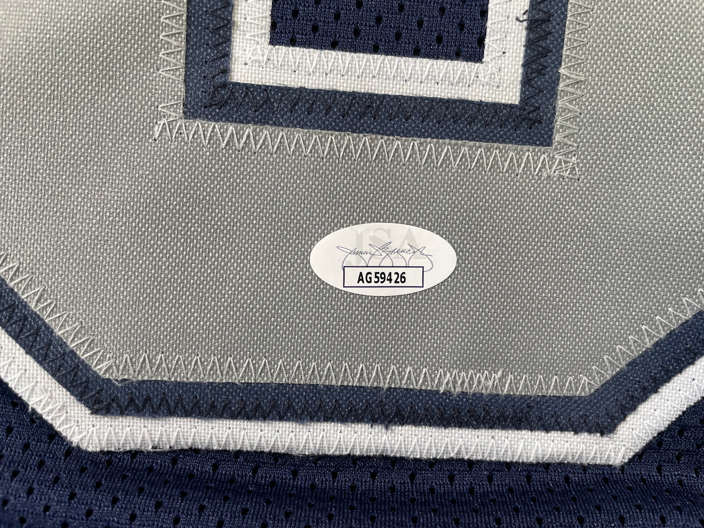 TONY HILL DALLAS COWBOYS SIGNED BLUE JERSEY size 3XL JSA COA