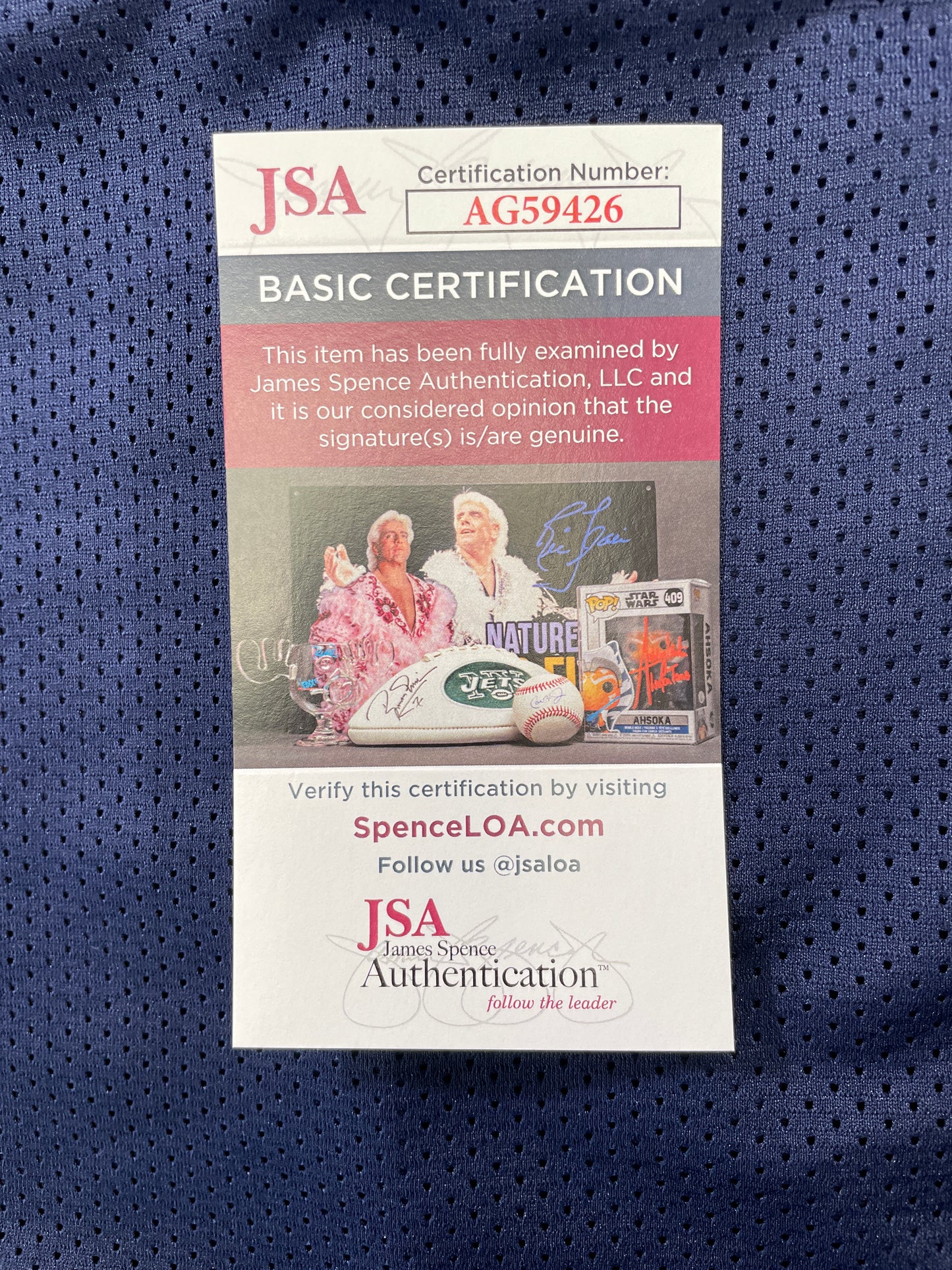 TONY HILL DALLAS COWBOYS SIGNED BLUE JERSEY size 3XL JSA COA